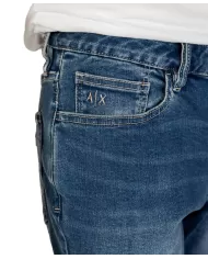 jeans indigo denim uomo con logo su patch e dettagli | ARMANI EXCHANGE jeans indigo denim uomo con logo su patch e dettagli | ARMANI EXCHANGE