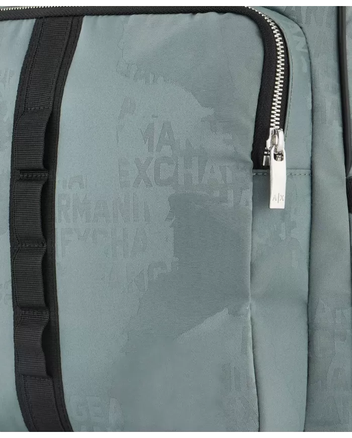 zaino balsam green uomo con motivo logato all-over | ARMANI EXCHANGE zaino balsam green uomo con motivo logato all-over | ARMANI EXCHANGE