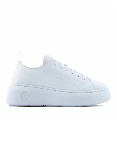 sneaker bianco ottico da donna con motivo trapuntato | ARMANI EXCHANGE