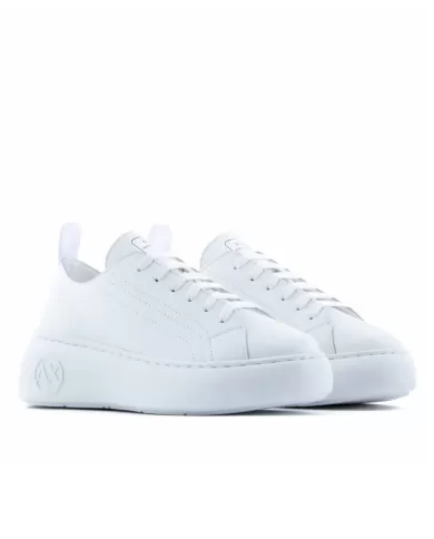 sneaker bianco ottico da donna con motivo trapuntato | ARMANI EXCHANGE