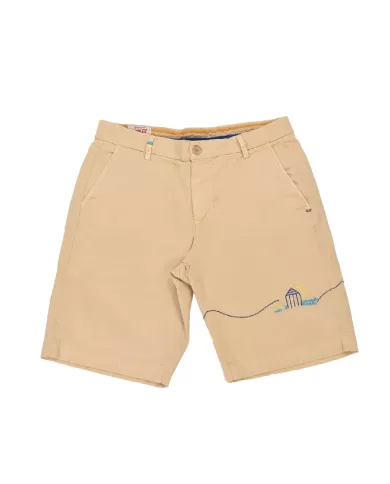 BOB Bermuda Uomo OUT 231 R00416 P-EP cotone con dettaglio ricamato 03 SAFARI BOB Bermuda Uomo OUT 231 R00416 P-EP cotone con dettaglio ricamato 03 SAFARI
