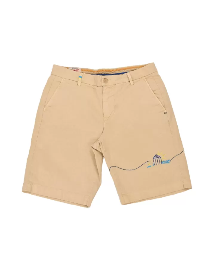 BOB Bermuda Uomo OUT 231 R00416 P-EP cotone con dettaglio ricamato 03 SAFARI BOB Bermuda Uomo OUT 231 R00416 P-EP cotone con dettaglio ricamato 03 SAFARI