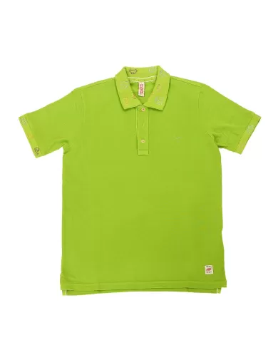 polo matcha da uomo con dettagli e logo ricamati | BOB polo matcha da uomo con dettagli e logo ricamati | BOB