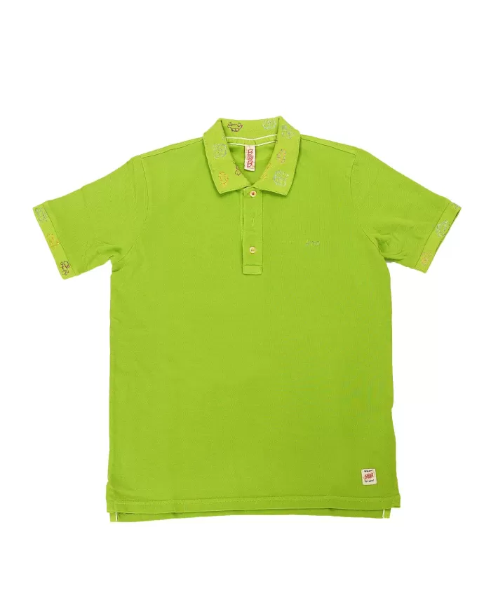 polo matcha da uomo con dettagli e logo ricamati | BOB polo matcha da uomo con dettagli e logo ricamati | BOB