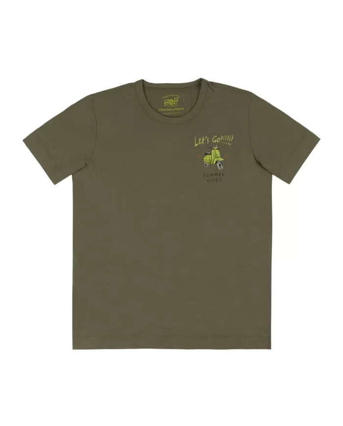 t-shirt militare da uomo con piccola stampa su petto | BOB t-shirt militare da uomo con piccola stampa su petto | BOB
