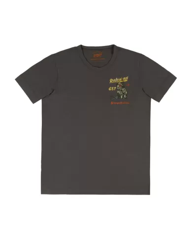 t-shirt piombo da uomo con piccola stampa su petto | BOB t-shirt piombo da uomo con piccola stampa su petto | BOB