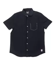 camicia blu da uomo con dettaglio ricamato e taschino | BOB camicia blu da uomo con dettaglio ricamato e taschino | BOB