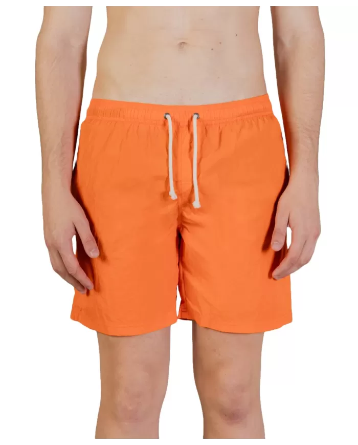 boxer mare arancio da uomo con motivo a quadri su tasca | AQUASCUTUM boxer mare arancio da uomo con motivo a quadri su tasca | AQUASCUTUM