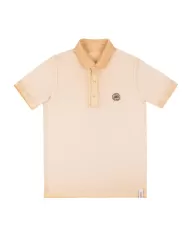 polo reversibile albicocca da uomo con patch e ricamo logo | BOB polo reversibile albicocca da uomo con patch e ricamo logo | BOB