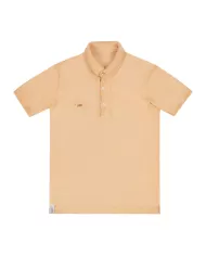 polo reversibile albicocca da uomo con patch e ricamo logo | BOB polo reversibile albicocca da uomo con patch e ricamo logo | BOB