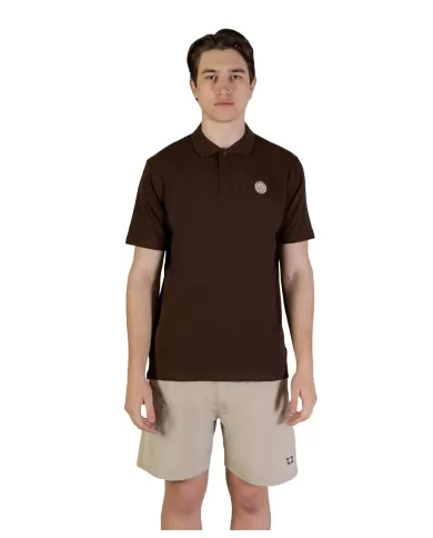 polo marrone da uomo con patch logata davanti | AQUASCUTUM polo marrone da uomo con patch logata davanti | AQUASCUTUM
