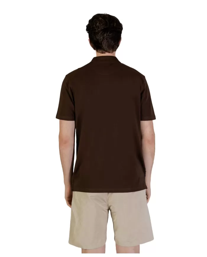 polo marrone da uomo con patch logata davanti | AQUASCUTUM polo marrone da uomo con patch logata davanti | AQUASCUTUM