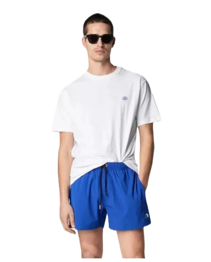 short mare cyber blue da uomo logato sul fondo | SAVE THE DUCK short mare cyber blue da uomo logato sul fondo | SAVE THE DUCK
