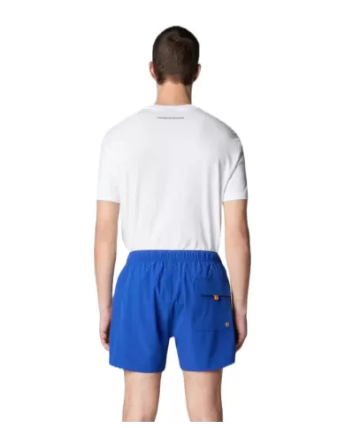 short mare cyber blue da uomo logato sul fondo | SAVE THE DUCK short mare cyber blue da uomo logato sul fondo | SAVE THE DUCK