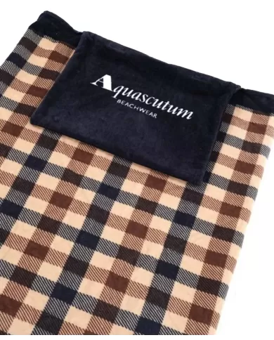 telo mare da uomo con fantasia a quadri club check | AQUASCUTUM