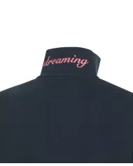 polo navy blue da uomo con scritta sul retro del colletto | SUN68