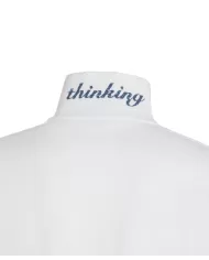 polo bianco panna da uomo con scritta sul retro del colletto | SUN68