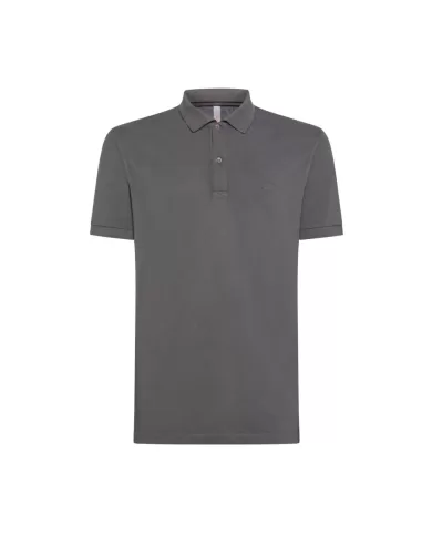 polo lavorato in cold dye inchiostro da uomo con logo ricamo | SUN68 polo lavorato in cold dye inchiostro da uomo con logo ricamo | SUN68