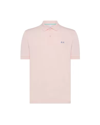 polo rosa da uomo con logo ricamato sul petto | SUN68 polo rosa da uomo con logo ricamato sul petto | SUN68