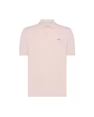 polo rosa da uomo con logo ricamato sul petto | SUN68