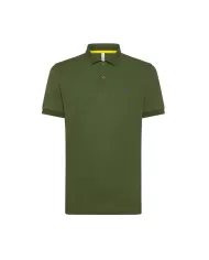 polo verde scuro da uomo con logo ricamato sul petto | SUN68 polo verde scuro da uomo con logo ricamato sul petto | SUN68