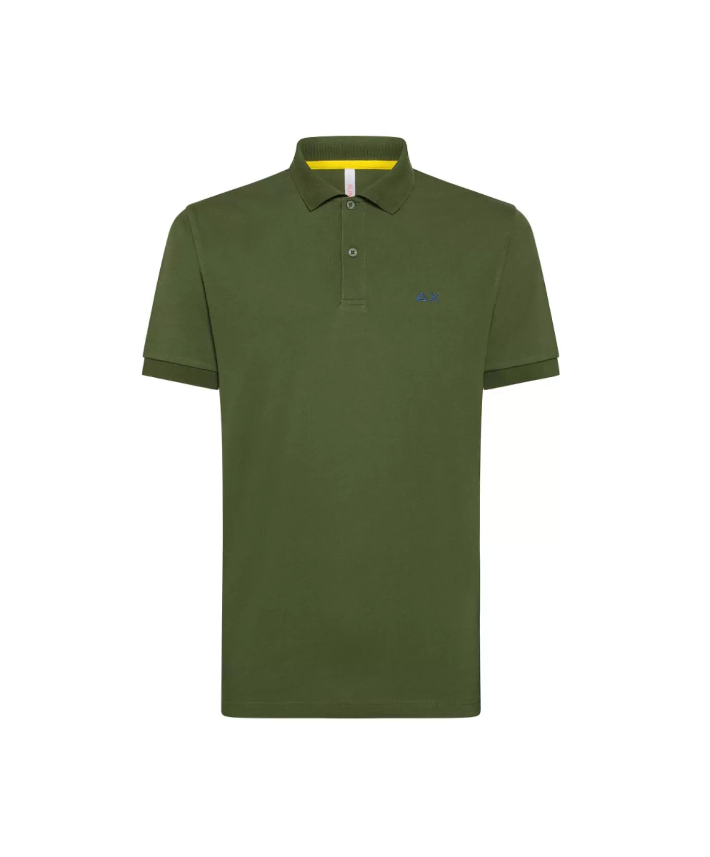 SUN68 Polo Uomo A34109 P-EP cotone in tinta unita 37 VERDE SCURO - Imagen 2 de 2