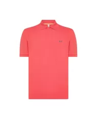 polo lampone da uomo con logo ricamato sul petto | SUN68