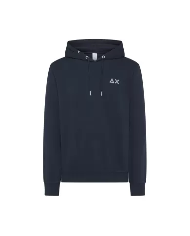 felpa navy blue da uomo con ricamo logato sul petto | SUN68 felpa navy blue da uomo con ricamo logato sul petto | SUN68
