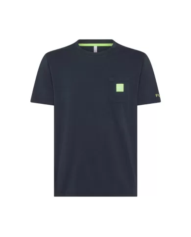 t-shirt navy blue da uomo con logo e scritta fluo stampati | SUN68 t-shirt navy blue da uomo con logo e scritta fluo stampati | SUN68