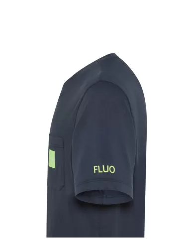 t-shirt navy blue da uomo con logo e scritta fluo stampati | SUN68 t-shirt navy blue da uomo con logo e scritta fluo stampati | SUN68