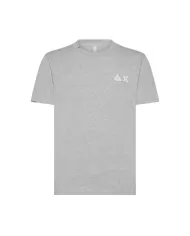t-shirt grigio scuro da uomo con dettagli e logo ricamati | SUN68