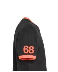 t-shirt nera da uomo con maxi ricamo logo e 68 ricamato | SUN68 t-shirt nera da uomo con maxi ricamo logo e 68 ricamato | SUN68