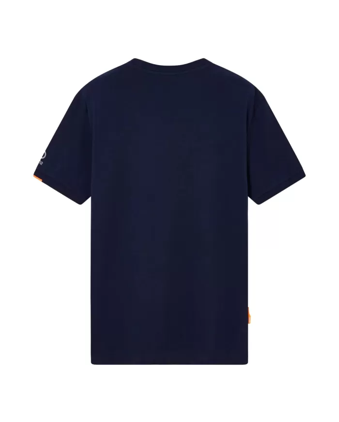 t-shirt navy da uomo con piccola stampa e dettaglio logato | SUNS t-shirt navy da uomo con piccola stampa e dettaglio logato | SUNS