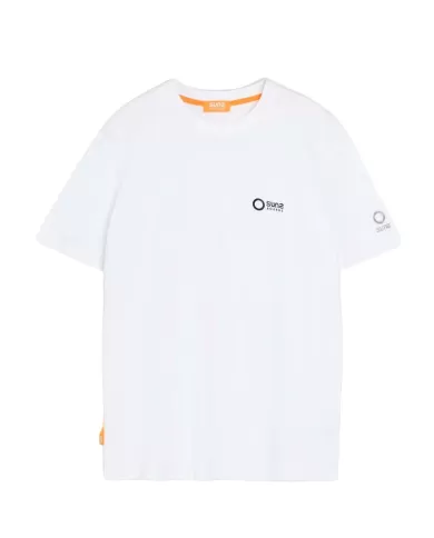 t-shirt bianca da uomo con stampa e dettaglio logato | SUNS t-shirt bianca da uomo con stampa e dettaglio logato | SUNS