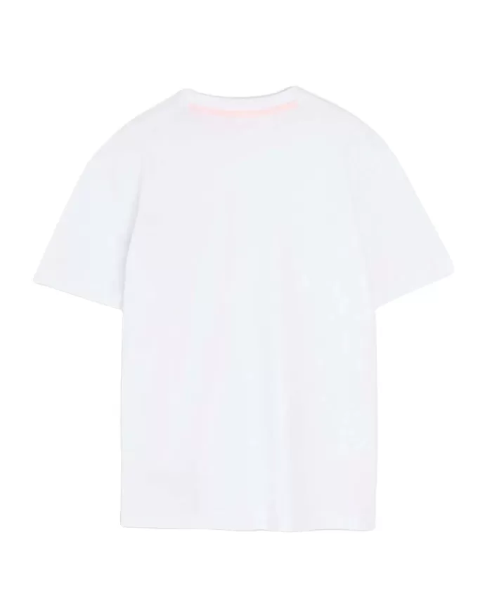 t-shirt bianca da uomo con stampa e dettaglio logato | SUNS t-shirt bianca da uomo con stampa e dettaglio logato | SUNS