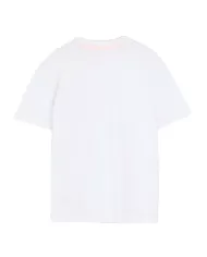 t-shirt bianca da uomo con stampa e dettaglio logato | SUNS