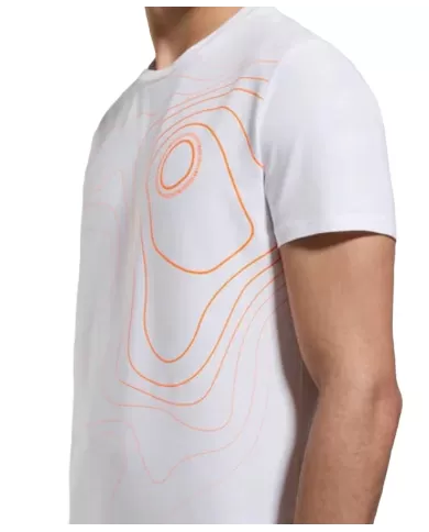 t-shirt bianca da uomo con stampa logata in contrasto | BIKKEMBERGS t-shirt bianca da uomo con stampa logata in contrasto | BIKKEMBERGS