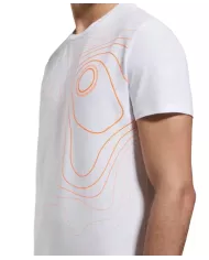 t-shirt bianca da uomo con stampa logata in contrasto | BIKKEMBERGS