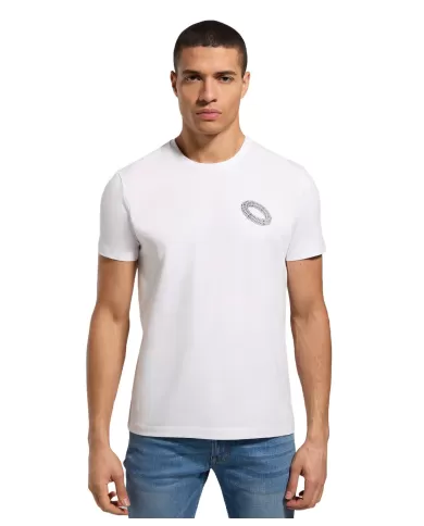 BIKKEMBERGS T-shirt Uomo BMT0163 P-EP cotone con stampa sulla parte posteriore 1000 WHITE BIKKEMBERGS T-shirt Uomo BMT0163 P-EP cotone con stampa sulla parte posteriore 1000 WHITE