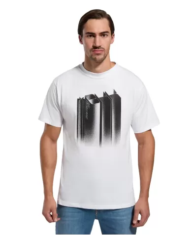 t-shirt bianca da uomo con stampa logata sul petto | BIKKEMBERGS t-shirt bianca da uomo con stampa logata sul petto | BIKKEMBERGS