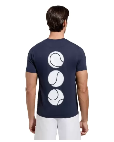 t-shirt dress blue da uomo con stampa palline da tennis | BIKKEMBERGS t-shirt dress blue da uomo con stampa palline da tennis | BIKKEMBERGS