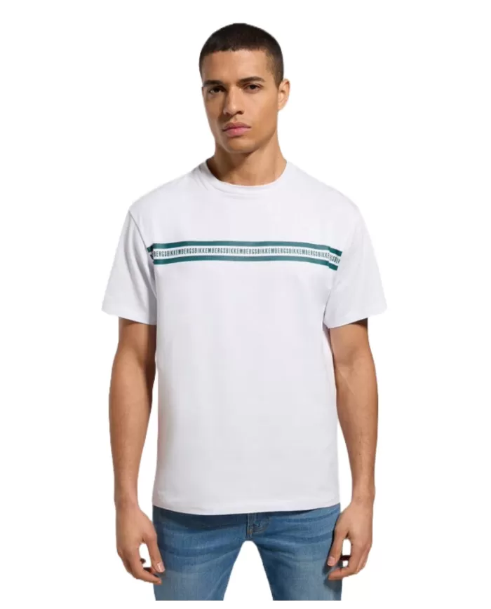 t-shirt bianca da uomo con stampa logata avanti | BIKKEMBERGS t-shirt bianca da uomo con stampa logata avanti | BIKKEMBERGS