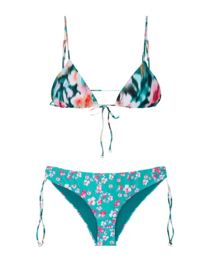bikini da donna con fantasia glitch all-over e coulisse | ME FUI bikini da donna con fantasia glitch all-over e coulisse | ME FUI