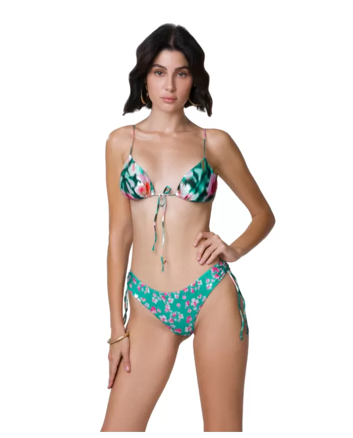 bikini da donna con fantasia glitch all-over e coulisse | ME FUI bikini da donna con fantasia glitch all-over e coulisse | ME FUI