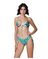 bikini da donna con fantasia glitch all-over e coulisse | ME FUI