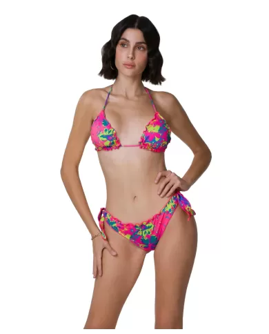 bikini da donna con fantasia glitch arricciata sui bordi | ME FUI bikini da donna con fantasia glitch arricciata sui bordi | ME FUI