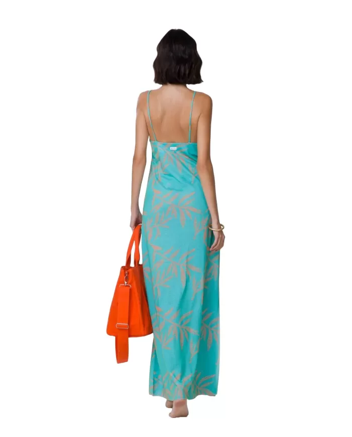 abito donna con fantasia floreale, schiena libera e spacco | ME FUI abito donna con fantasia floreale, schiena libera e spacco | ME FUI