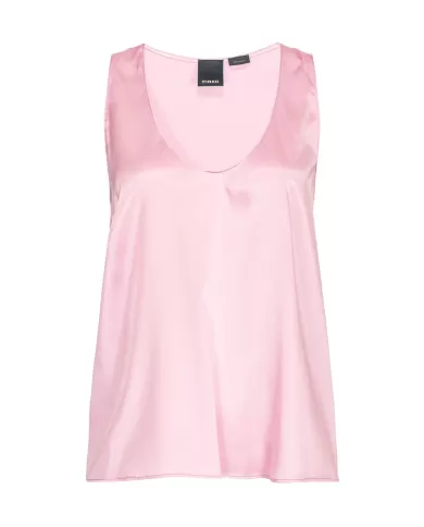 top fumo orchidea da donna senza maniche con ampio scollo | PINKO
