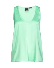 top verde da donna senza maniche con ampio scollo | PINKO