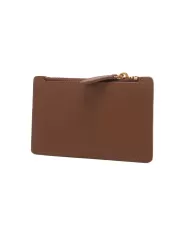 Portacarte donna marrone con logo LoveBirds Cut | PINKO